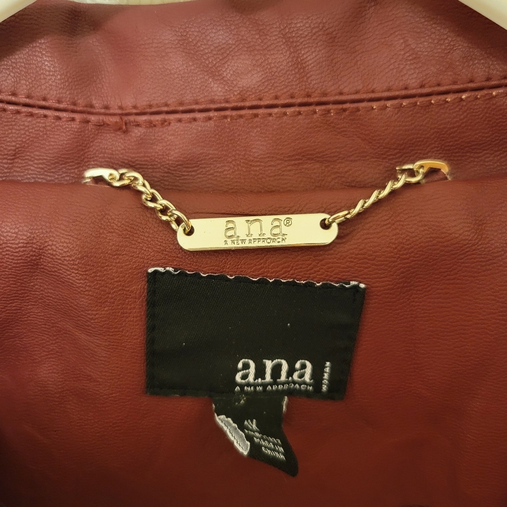 a.n.a Red Leather Jacket - Picture 5 of 5